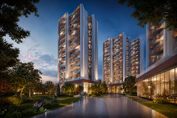 Pardos Sakura residential towers with landscaped greenery